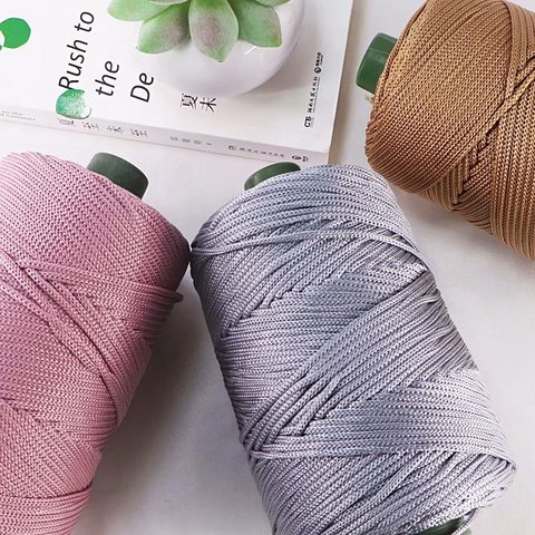 230 grams of light viscose ice rope summer sun hat hand woven diy hook cushion hollow bright silk medium thick wool ► Photo 1/6