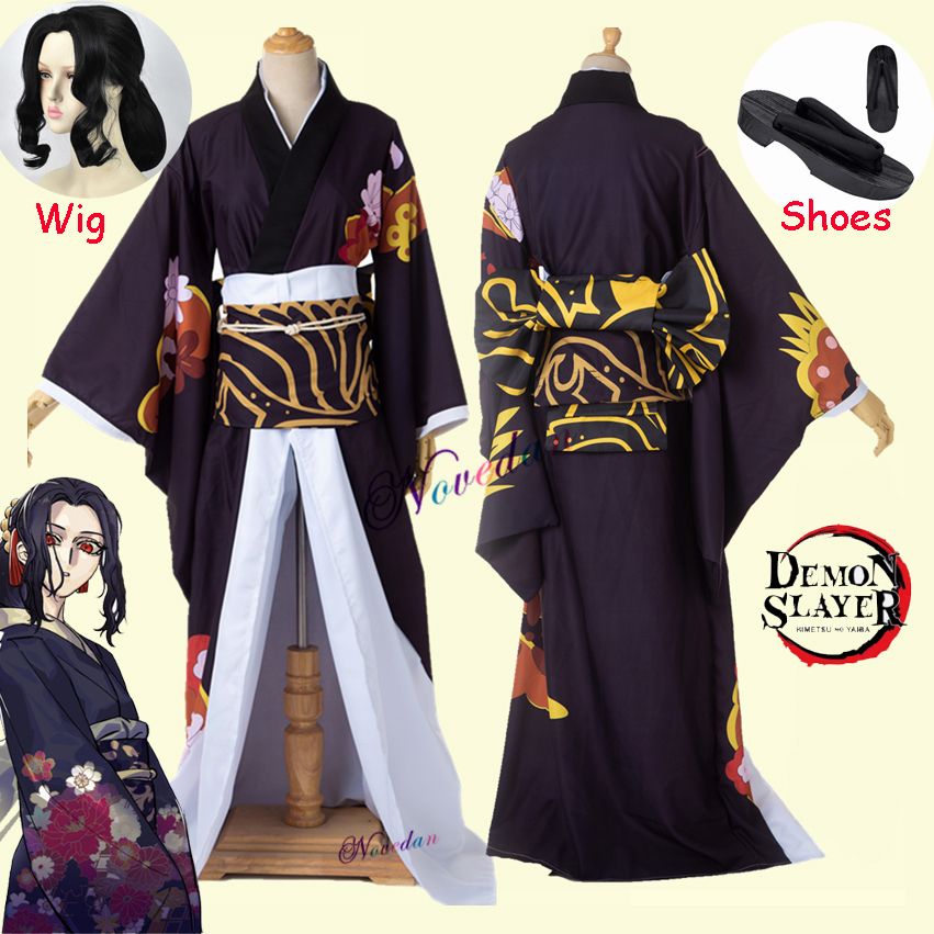 Demon Slayer Kimetsu no Yaiba Spider Oni Ayaki Rui Cosplay Costume Men's  Kimono