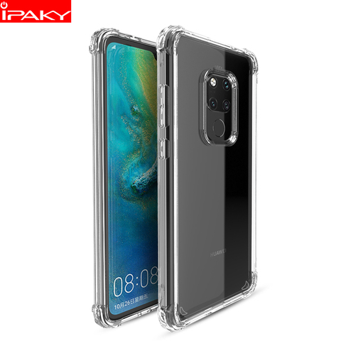 for Huawei Mate 20 Case IPAKY Mate 20X Back TPU Bumper Hybrid Transparent Shockproof Airbag Case for Huawei Mate 20 Pro Case ► Photo 1/6