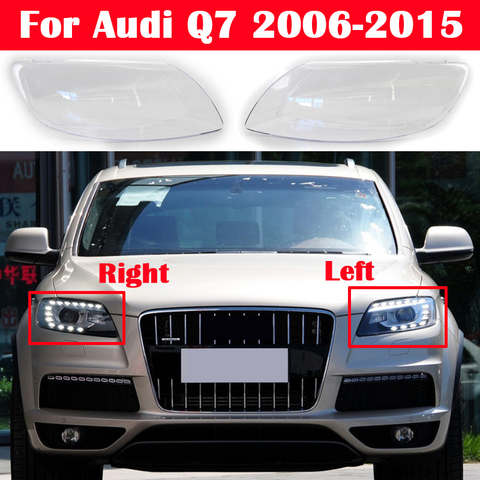 Front Car Headlight Cover For Audi Q7 Auto Headlamp Lampshade Lampcover Head Lamp light Covers glass Lens Shell 2010-2015 ► Photo 1/6