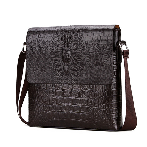 Crocodile pattern Business Vertical section PU leather Korean version Crossbody shoulder bags briefcase 2201 25X27X5cm ► Photo 1/6