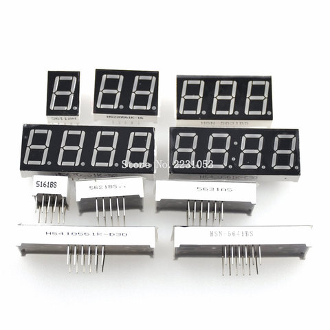 5PCS 0.56inch LED display 7 Segment 1 Bit/2 Bit/3 Bit/4 Bit Digit Tube Red Common Cathode / Anode Digital 0.56 inch led 7segment ► Photo 1/1