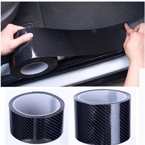 Carbon Fiber Car Door Sill Sticker Scratch Proof  Moulding Strip Car Sticker Protector Door Edge Protective Black ► Photo 1/5