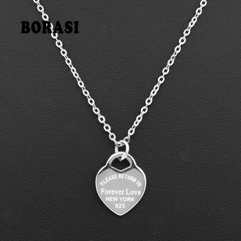 Fashion Luxury Famous Brand Love Necklace Women paragraph clavicle Necklace Gold Peach Heart Pendant Necklace Fine Jewelry ► Photo 1/6