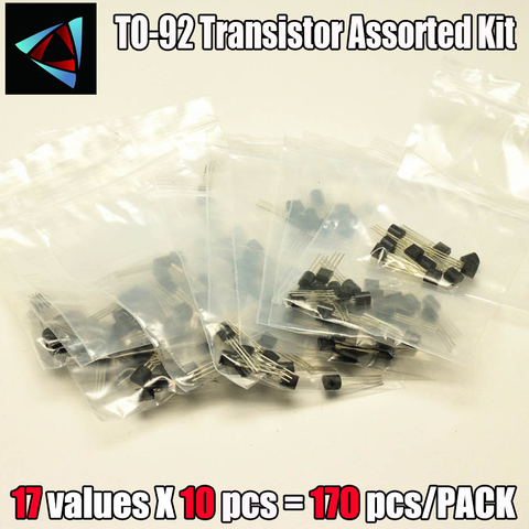 170PCS Transistor Assorted Kit S9012 S9013 S9014 9015 9018 A1015 C1815 A42 A92 2N5401 2N5551 A733 C945 S8050 S8550 2N3906 2N3904 ► Photo 1/1