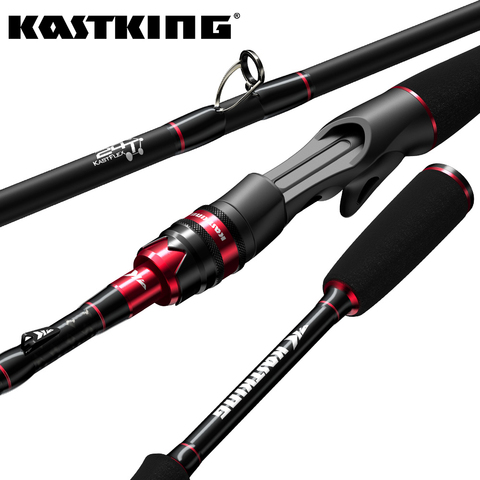 KastKing Max Steel Light Spinning Casting Fishing Rod with 24 Ton Carbon Fiber SiC Rings 1.80m 1.98m 2.13m 2.28m Silver Red Gray ► Photo 1/6