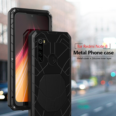 Phone Case for Xiaomi Mi Redmi Note 8 Pro 9 Pro 9s Shockproof Cover Heavy Duty Protection Armor Metal Mobile Phone Accessories ► Photo 1/6