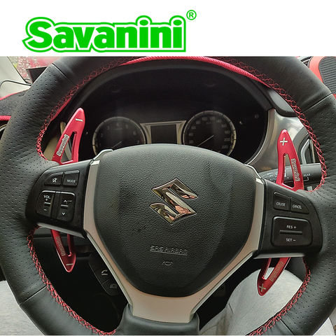 Savanini Aluminum Steering Wheel Shift Paddle Shifter Extension For Suzuki Vitara Swift Auto car styling ► Photo 1/6