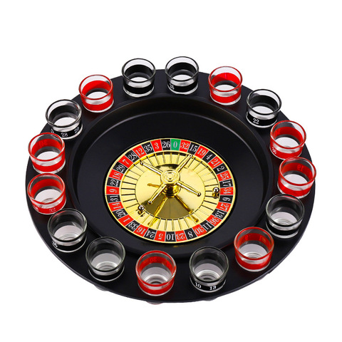 Bar Funny Tools Russia Turntable Shot Glass Drinking Game 16 Shot Glasses Set Bar Swivel Plate ► Photo 1/2