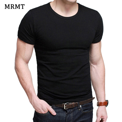 Lycra Men'S T Shirt Short Sleeve T-Shirt O-Neck Slim Solid Color Half Sleeved Tee Shirt 2022 MRMT ► Photo 1/6