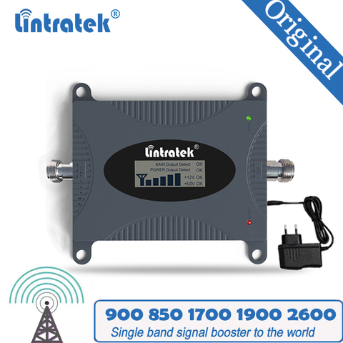 Lintratek Signal Booster Cellular Repeater 850 900 2600 1700 1900 2600mhz Signal Amplifier Amplificador for Europe Asia Americas ► Photo 1/6