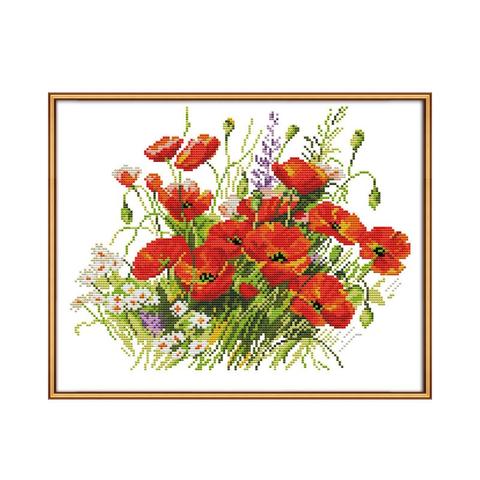 The flowers are in full bloom cross stitch kit aida 14ct 11ct count print canvas stitches embroidery DIY handmade ► Photo 1/1