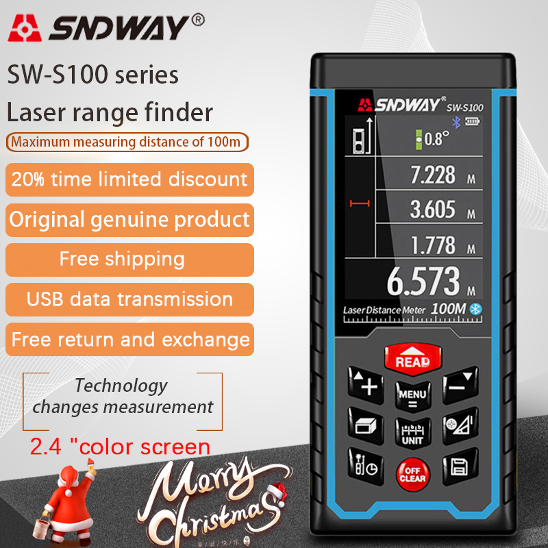 SNDWAY Laser Rangefinder 120m 100m 70m 50m 40m Digital Distance Meter Measurer 