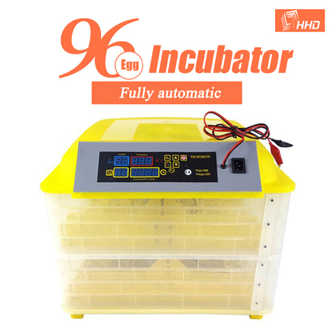 HHD 96 Egg Incubator Farm Brooder Fully Automatic Hatchery Machine Capacity Hatcher 12V 220V Digital Control Poultry Incubator ► Photo 1/6