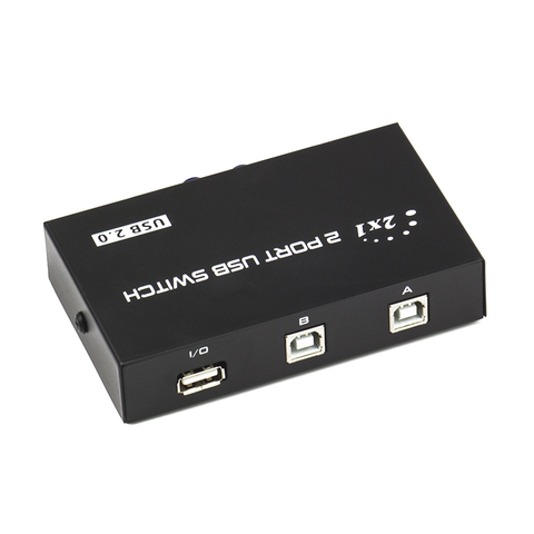 2 Port Manual USB Switch Two Computers Share One Printer 2 in1out USB2.0 HUB Splitter Converter ► Photo 1/6