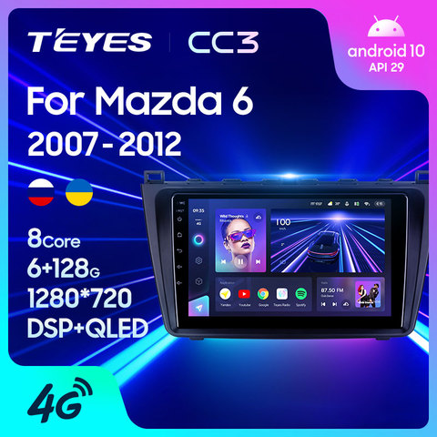 TEYES CC3 For Mazda 6 2 GH 2007 - 2012 Car Radio Multimedia Video Player Navigation stereo GPS Android 10 No 2din 2 din dvd ► Photo 1/6