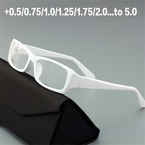 Vazrobe Reading Glasses Men Women 0.5 0.75 1.25 1.75 1.5 2.0 2.5 2.75 3.75 White Narrow Black Red Male Diopter Nerd Eyewear ► Photo 1/6