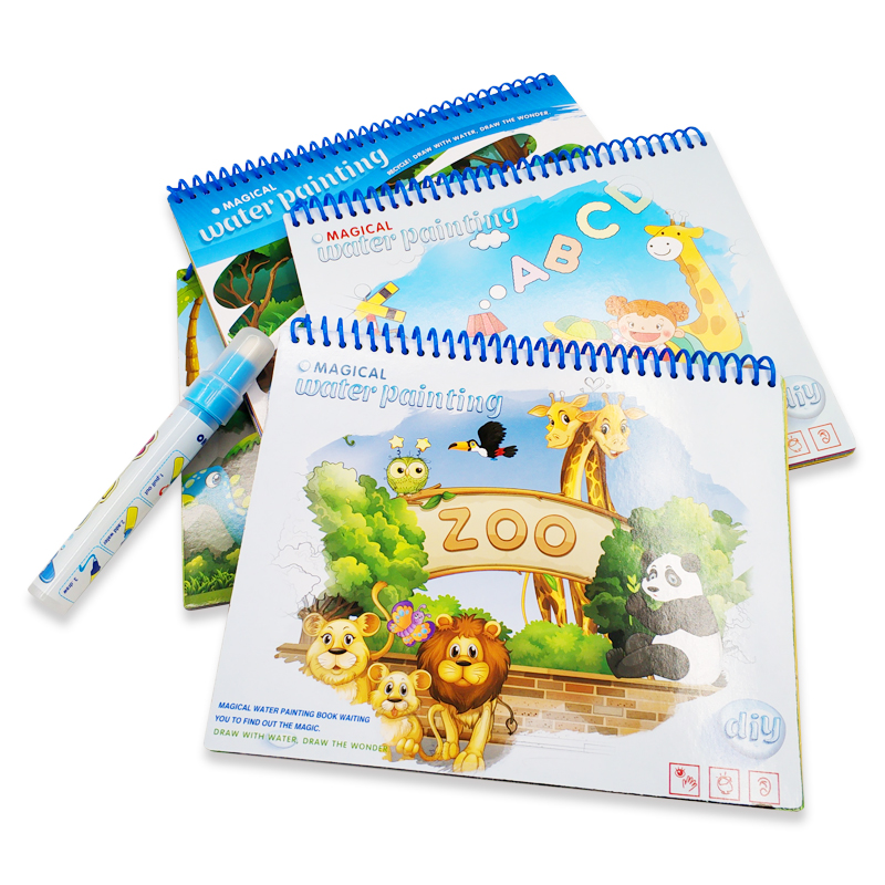 Animals Water Drawing Book  Magic Doodle Coloring Pamphlet Painting Board 