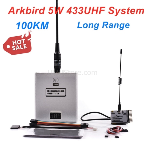 100KM Arkbird 5W 433MHz 10 Channel FHSS System UHF Module for Long Range Flight FPV Futaba WFLY APM PIX Autopilot ► Photo 1/6