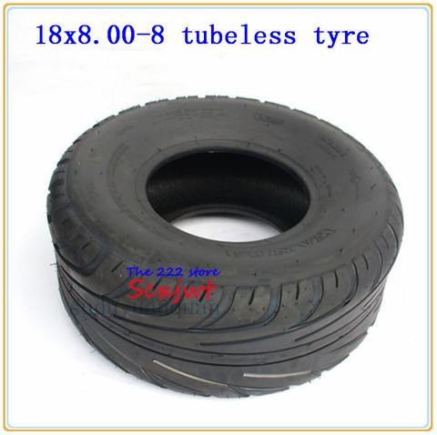 205/60-8 Tires 18x8.00-8 tubeless Tyres For Harley Chinese Bike 8inch 4PR  ATV Quad Go-kart Vacuum wheel Tires ► Photo 1/6