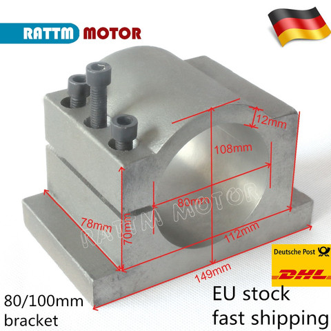 80mm / 100mm Diameter Cast Aluminium spindle bracket clamp for CNC Engraving milling machine / fixture /holder ► Photo 1/6