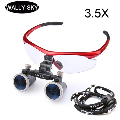 Head Wearing Dental Loupe Ultralight Binocular Magnifier Dentist Surgical Dental Glasses for Dental Surgery Angle Adjustable ► Photo 1/6