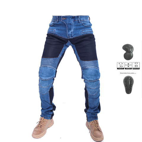 KOMINE MOTORPOOL UBS06 PK719 Jeans Leisure Motorcycle Men's Off-road Outdoor Jean/cycling Summer Pants With Protect Equipment ► Photo 1/6