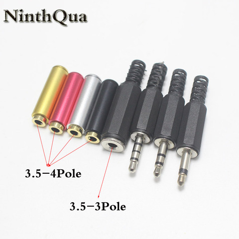 1pcs 3.5mm Audio Stereo / Mono Plug jack 3.5 Male Female Plug Jack Charging Connector for Phone Headset Welding Type ► Photo 1/6