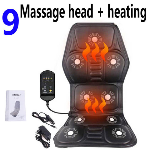 Electric Vibrating Car Massage Massage Chair Mat Portable Massager Cushion  Home Infrared Heating Back Vibrator Massage Pads