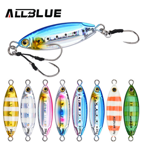 ALLBLUE New SLOWER OVAL Metal Slow Jig Cast Spoon 28G 40G 60G Artificial Bait Shore Fishing Jigging Lead Metal Fishing Lure ► Photo 1/6