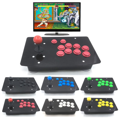 RAC-J500S 10 Buttons Arcade Joystick USB Wired Black Acrylic Panel For PC ► Photo 1/6