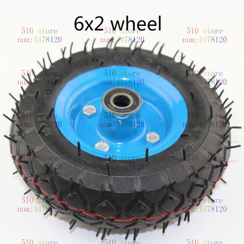 free shipping 6x2 tire tyre rim 6 inch 15cm pneumatic wheel pump wheel trolley cart wheel roller caster wheel caster ► Photo 1/1