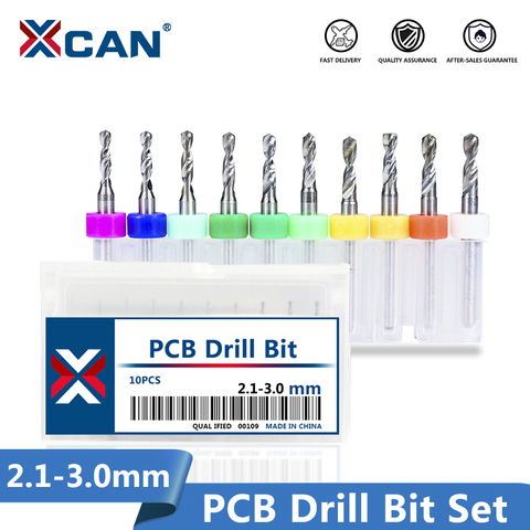 XCAN PCB Drill Bit 2.1-3.0mm Set PCB Circuit Board Gun Drill Bit Carbide Drill Bit ► Photo 1/6