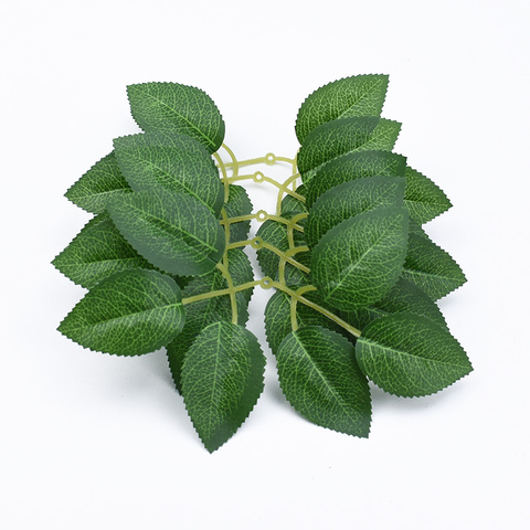 10pcs Rose leaves silk leaf christmas decorations for home wedding Bride wrist decorative flowers artificial plants diy gift box ► Photo 1/6