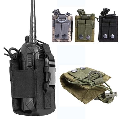 Tactical Molle Radio Pouch Walkie Talkie Pouch Holder Outdoor Mag Pocket 