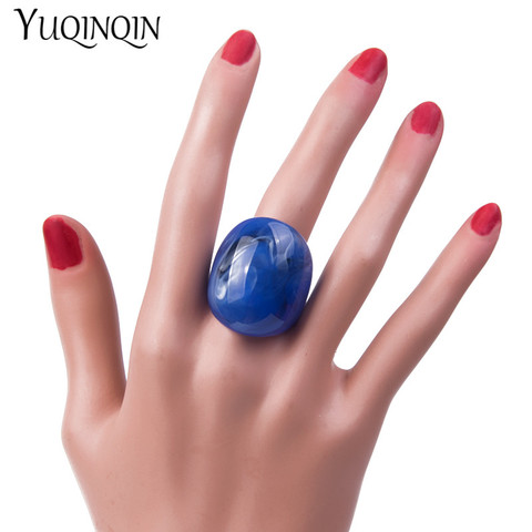 Hot Sale Fashion Big Resin Rings Women Design Acrylic Irregular Shape Ring Unique Punk Style Party Jewelry Gift Free Shipping ► Photo 1/6