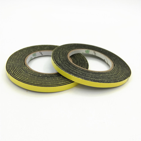 2pcs 10mm Width*2mm Thick Speaker Seal Strong Adhesive EVA Black Sponge Foam Single Sided Tape Shockproof Anti-collision Seal ► Photo 1/5