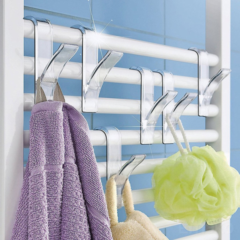 Plegable Hanger For Heated Towel Rail Radiator Tubular Bath Hook Holders 1/4PCS ► Photo 1/6