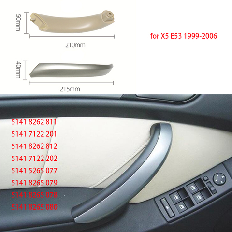 Automobile Exterior Decoration Parts Inner Handle Door Panel Pull Trim Cover Front Left Side for BMW X5 E53 1999-2006 ► Photo 1/3