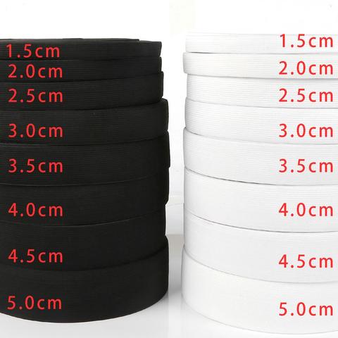 5Yard/lot 0.6-5cm White Black Elastic Band Spandex Belt Trim Sewing/Rubber Ribbon Clothes Flex Nylon Cord for Shorts Skirt Trous ► Photo 1/6