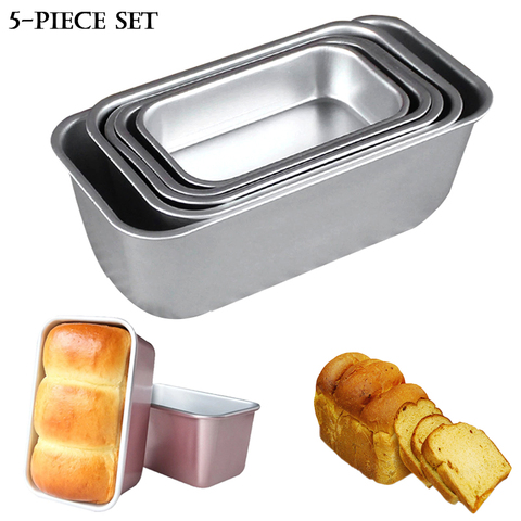 Aluminum Alloy Non-Stick Brownie Cheese Cake Toast Mold Bread Loaf Pan Baking Pans Dishes Kitchen Baking Tool ► Photo 1/6