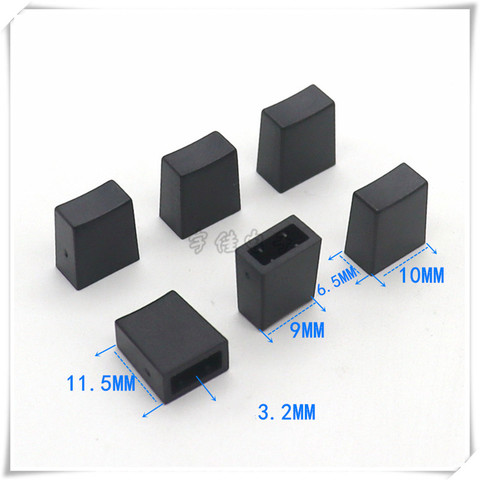 10 Piece 10 * 6.5 * 11.5mm power switch black plastic key cap 6 * 6 touch square hole of switch cap 3.2mm ► Photo 1/5