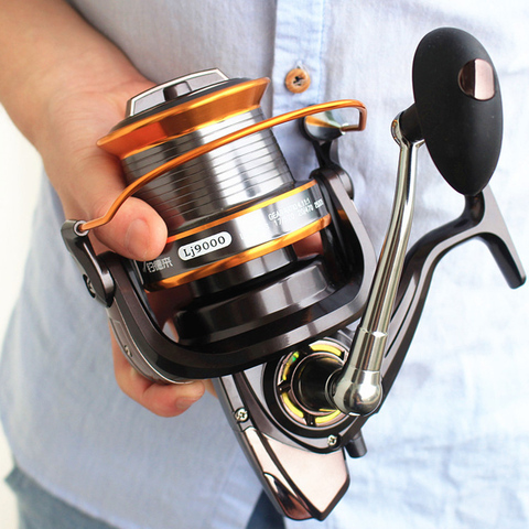 Far Throw Fishing Reel Metal LJ 3000-9000 Series 12+1 BB Bevel Cup Freshwater Reservoir Lure Spinning  Fishing Wheel ► Photo 1/6