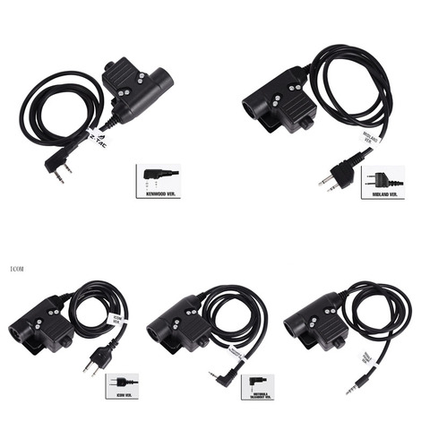 U94 PTT Icom / Kenwood / Midland / Motorola Talkabout / Mobile Phone Military Headset PTT for Full Range of Tactical Headset ► Photo 1/6