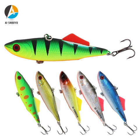 AI-SHOUYU New Vibration 65mm/13.5g Hard Fishing Lure Artificial Vibration Bait Winter Ice Salt Fishing Tackle ► Photo 1/6