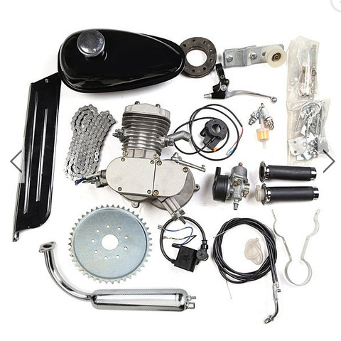 80cc 2 Stroke Bicycle Motorcycle Gasoline Engine Kit For Electric Bicycle Mountain Bike Complete Set Bike Gas Engine Motor ► Photo 1/5