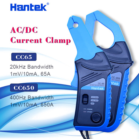 Hantek oscilloscope AC/DC Current Clamp probe CC-65 CC-650 20KHz/400Hz Bandwidth 1mV/10mA 65A/650A with BNC plug ► Photo 1/6