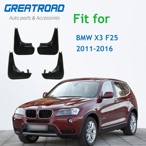 4pcs Car Fender Flares Mud Splash Guards Mud Flaps Mudguards Mudflaps for BMW X3 F25 2011-2016 Accessories ► Photo 1/6