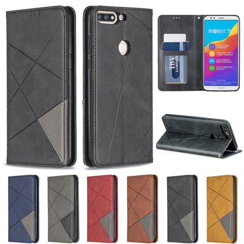 Honor 7C Case Huawei Honor 7C AUM-L41 Case Magnetic Flip Case for Huawei Honor 7C Russian Version Cover 5.7