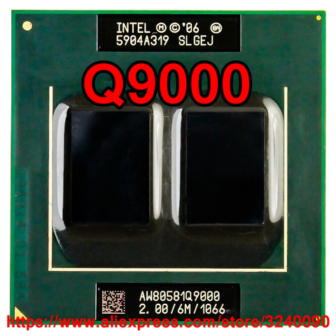 Original lntel Core CPU Q9000 2.00GHz 6M Q 9000 Quad-Core Processor SLGEJ Mobile CPU Laptop processor free shipping ► Photo 1/1